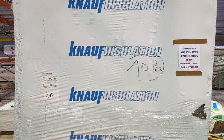 autre Lot de 100 panneaux de laine de verre Thermo Tek Bd 080 WBS dimensions : 1200×20  21