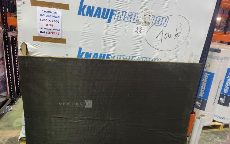 autre Lot de 100 panneaux de laine de verre Thermo Tek Bd 080 WBS dimensions : 1200×20  22