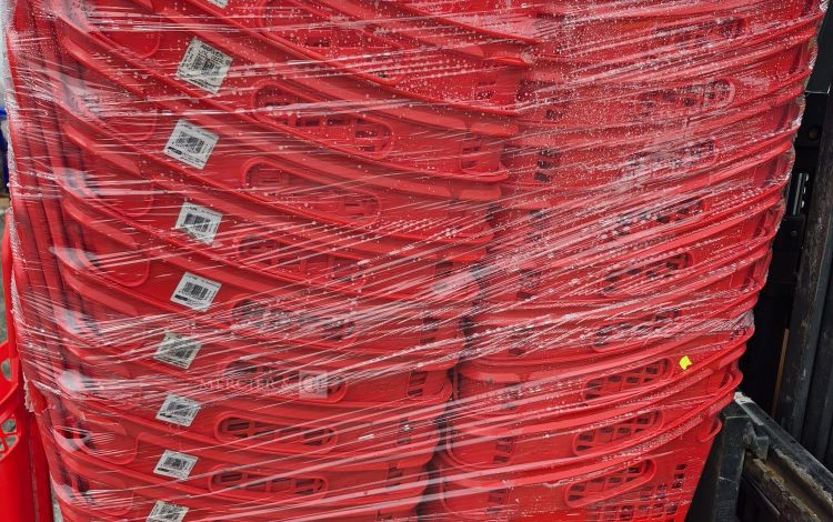 autre Lot de 40 paniers à roulettes SHOPROLL , 65L dimensions : 390x540xh875mm  282