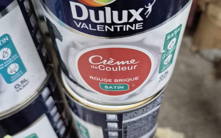 autre Lot de 20 pots Peinture Dulux Valentine  Crème de Couleur, teinte Rouge Brique,  324