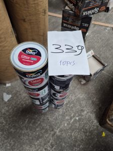 autre Lot de 10 pots de Peinture Dulux Valentine  Crème de Couleur, teinte Framboise,  325