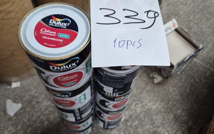 autre Lot de 10 pots de Peinture Dulux Valentine  Crème de Couleur, teinte Framboise,  325