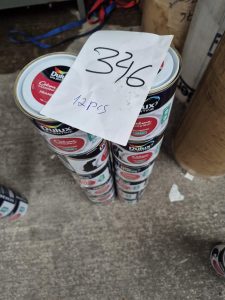 autre Lot de 12 pots de Peinture Dulux Valentine  Crème de Couleur, teinte Framboise,  332