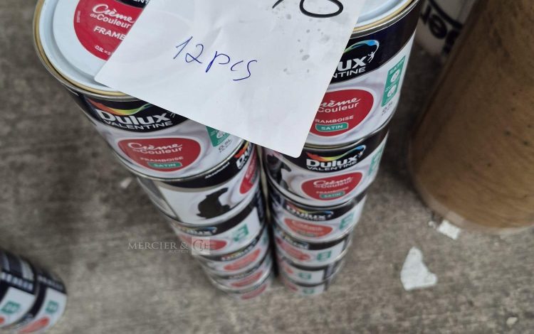 autre Lot de 12 pots de Peinture Dulux Valentine  Crème de Couleur, teinte Framboise,  332