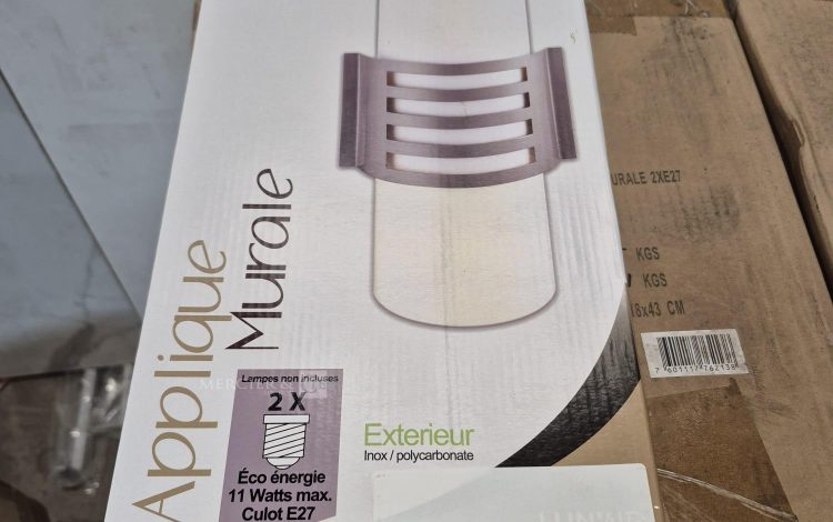 autre Lot de 6 appliques murales en inox/polycarbonate  , 11W , culott E27  358