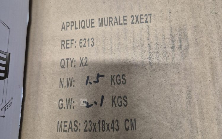 autre Lot de 6 appliques murales en inox/polycarbonate  , 11W , culott E27  358