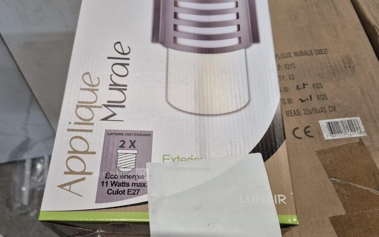 autre Lot de 6 appliques murales en inox/polycarbonate  , 11W , culott E27  359