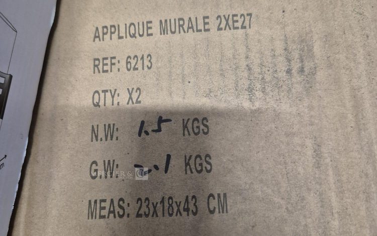 autre Lot de 6 appliques murales en inox/polycarbonate  , 11W , culott E27  359