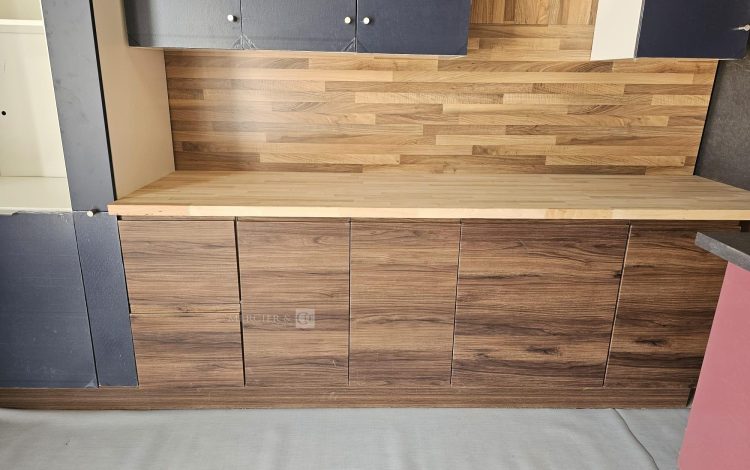 autre Cuisine complète d&rsquo;environ 3m  Coloris bleu et noyer , marque OSKAB  366