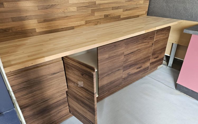 autre Cuisine complète d&rsquo;environ 3m  Coloris bleu et noyer , marque OSKAB  366