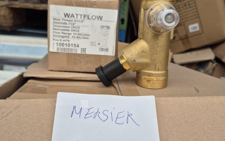 autre Lot de 8 Débitmètre Wattflow en laiton, filetage mâle G 1&Prime;1/2, dimension DN32. C  368