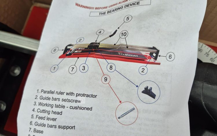 autre Lot de 2 Coupe-carrelage manuel Walmer MGZ, équipé dun rail de guidage précis e  376