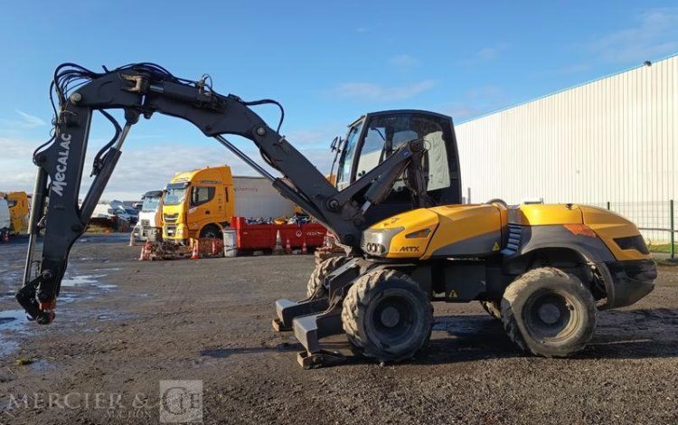 MECALAC PELLE SUR PNEUS 12MTX A VOLEE VARIABLE DIESEL 9,7T – 8087 HEURES – ANNEE 2020  47 124