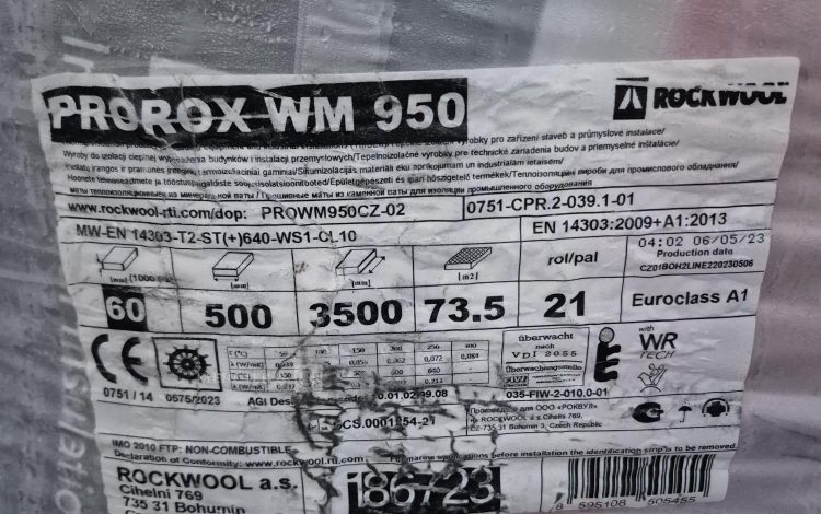 autre Lot de 21 rouleaux  laine de roche PROROX WM 950 , épaisseur 60 ,marque Rockwool  38
