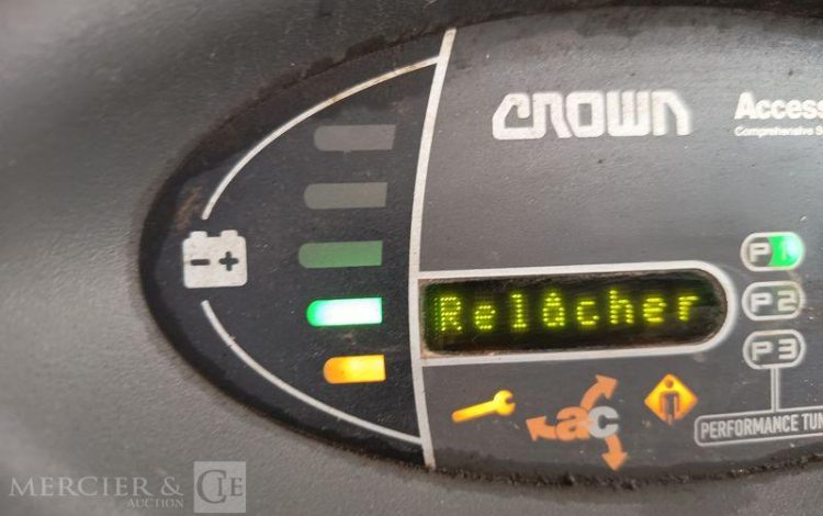 CROWN CHARIOT ELEVATEUR FRONTAL SC 5320 ELECTRIQUE – CAPACITE 1,2 TONNES – 832 H  92 344