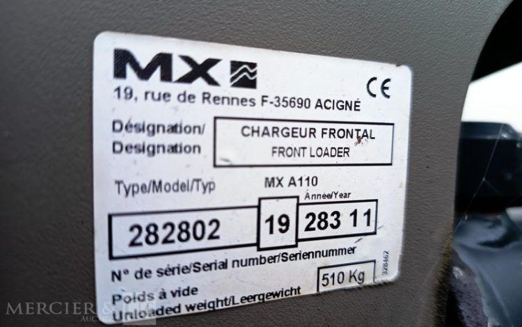 MAILLEUX CHARGEUR FRONTAL MX A110  928 311
