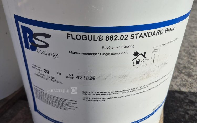 autre Lot de 5 Seaux de revêtement FLOGUL® 862.02 STANDARD Blanc  marque RS Coatings.  87