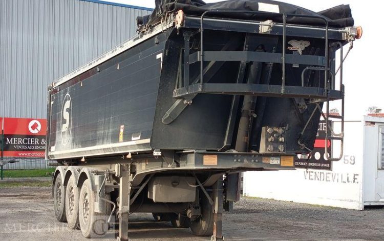 BENALU SEMI REMORQUE BENNE TP ALU 3 ESSIEUX – CU : 32,74 TONNES- ANNEE 2015  DP-601-PE