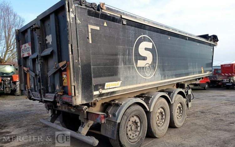 BENALU SEMI REMORQUE BENNE TP ALU 3 ESSIEUX – CU : 32,74 TONNES- ANNEE 2015  DP-601-PE