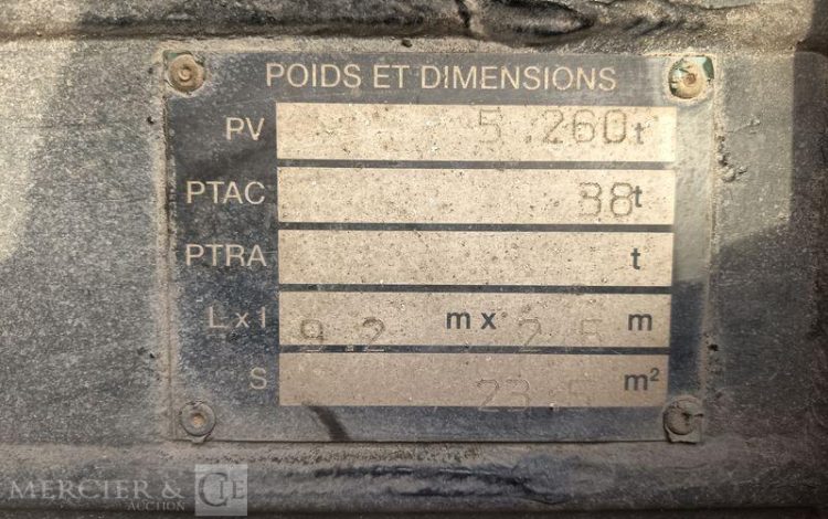 BENALU SEMI REMORQUE BENNE TP ALU 3 ESSIEUX – CU : 32,74 TONNES- ANNEE 2015  DP-601-PE