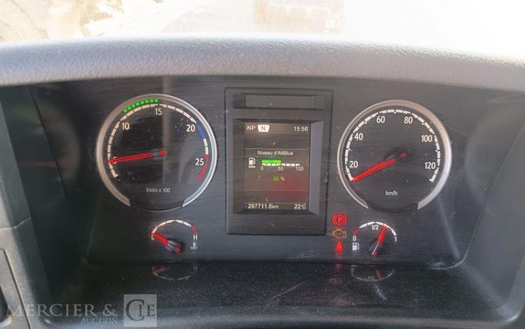 SCANIA PORTEUR P410 AMPLIROLL AVEC PLATEAU – PTAC 26 TONNES – DIESEL  – ANNEE 2019 BLANC FC-614-YB