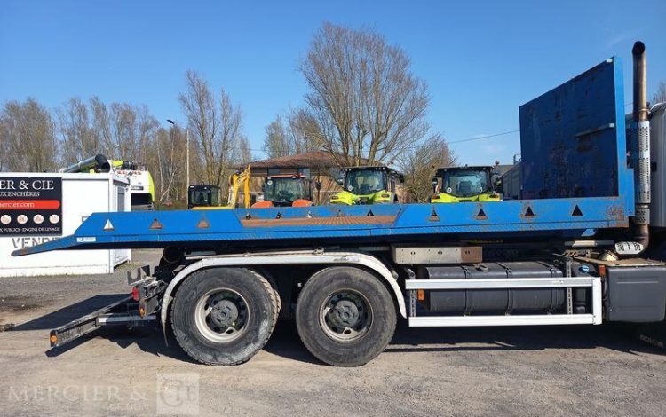 SCANIA PORTEUR P410 AMPLIROLL AVEC PLATEAU – PTAC 26 TONNES – DIESEL  – ANNEE 2019 BLANC FC-614-YB