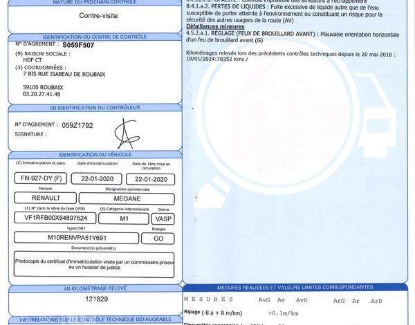 RENAULT MEGANE SOCIETE 1.5 BLUEDCI 95ch AIR BLANC FN-927-DY