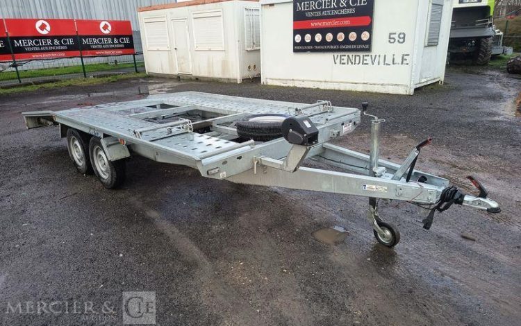 LIDER REMORQUE PORTE VOITURE 39790 – 2 ESSIEUX – PTAC 2,7 TONNES – ANNEE 2020  FP-284-TR