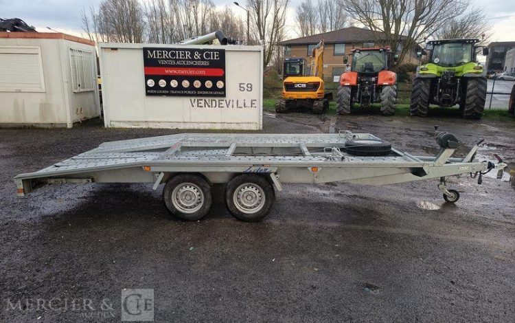 LIDER REMORQUE PORTE VOITURE 39790 – 2 ESSIEUX – PTAC 2,7 TONNES – ANNEE 2020  FP-284-TR