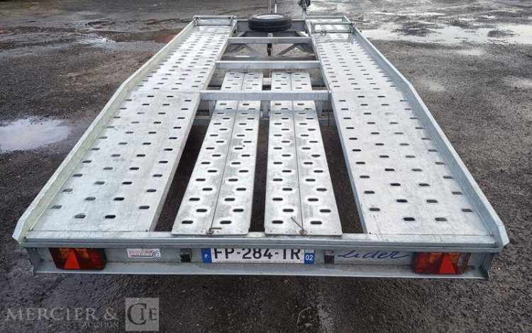 LIDER REMORQUE PORTE VOITURE 39790 – 2 ESSIEUX – PTAC 2,7 TONNES – ANNEE 2020  FP-284-TR