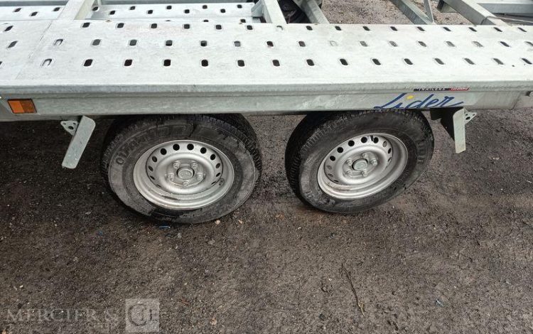 LIDER REMORQUE PORTE VOITURE 39790 – 2 ESSIEUX – PTAC 2,7 TONNES – ANNEE 2020  FP-284-TR