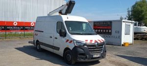 RENAULT MASTER AVEC NACELLE VERSALIFT ETL32-125 12A14M – DIESEL – ANNEE 2020 BLANC FQ-929-VW