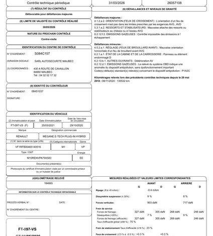 RENAULT MEGANE ESTATE 1.6 E-TECH 160H 90CH PHEV HYBRID RS LINE BVA  FT-097-VS