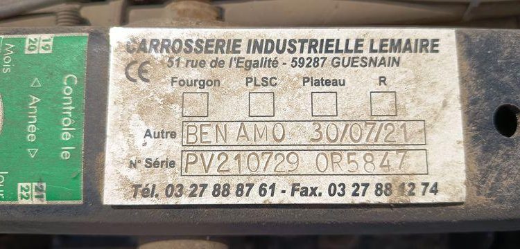 IVECO DAILY 6 CCB 35C16 3,0D 16V 160 CV  EQUIPE BRAS AMPLIROL + 3 BENNES BLANC GB-958-PW