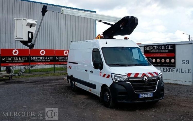 RENAULT MASTER L2H2  NACELLE KLUBB  KL32 – 12 METRES – DIESEL – 680 HEURES – ANNEE 2022 BLANC GG-770-QB