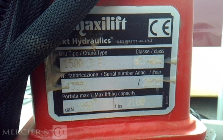 PEUGEOT BOXER BENNE GRUE SIMPLE CABINE BLANC GV-947-JB