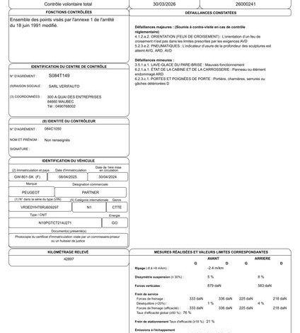 PEUGEOT PARTNER  GW-801-SK