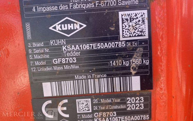 KUHN GIROFANEUR GF 8703 – ANNEE 2023  373