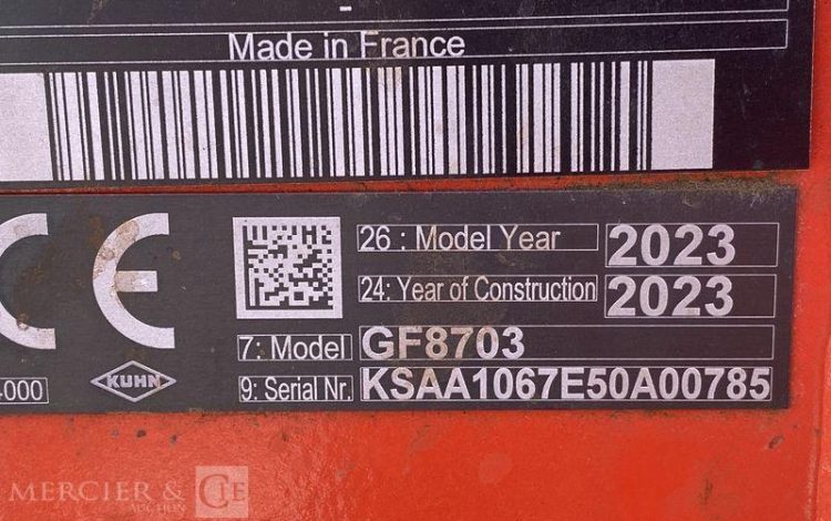 KUHN GIROFANEUR GF 8703 – ANNEE 2023  373