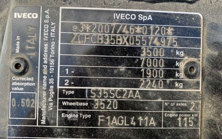 IVECO DAILY 35S16  VE1010236