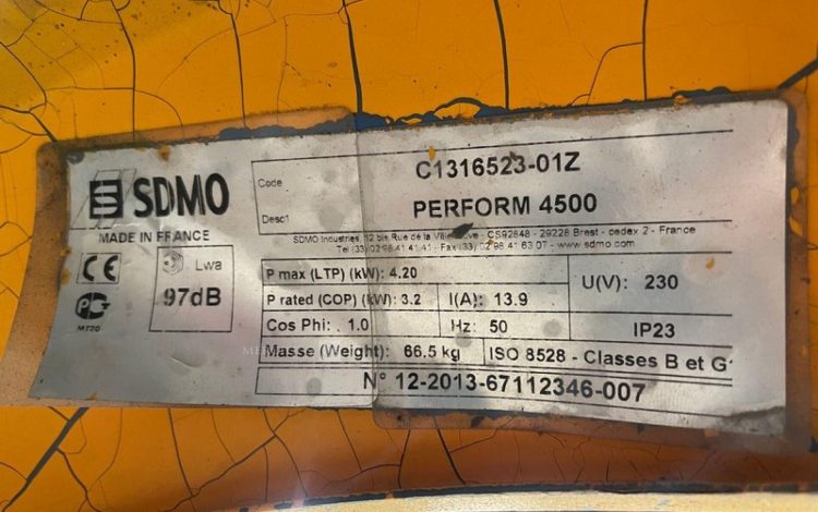 SDMO PERFORM 4500  GRO750129