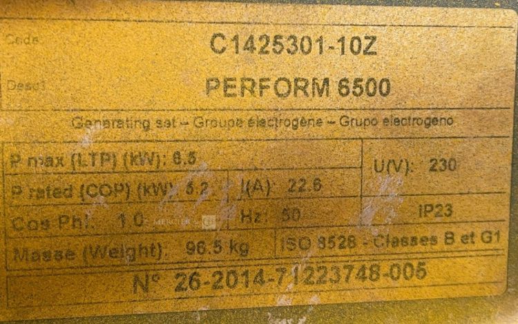 SDMO PERFORM 6500  GRO010823