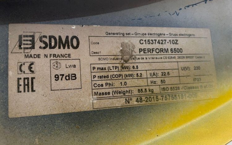 SDMO PERFORM 6500  GRO011008