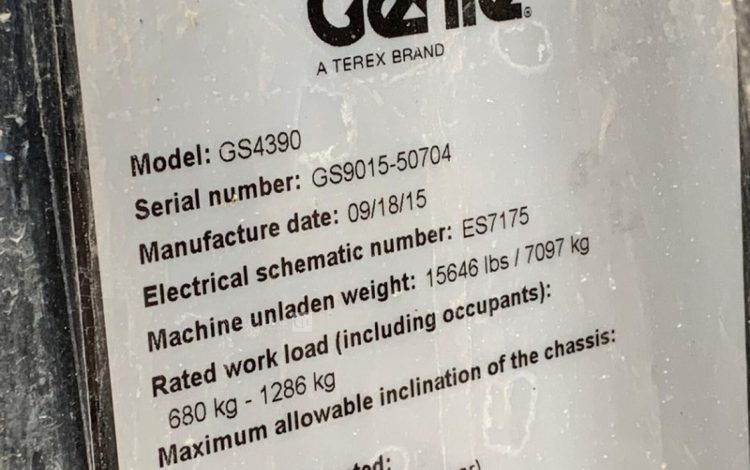 GENIE GS-4390  C15DVG048