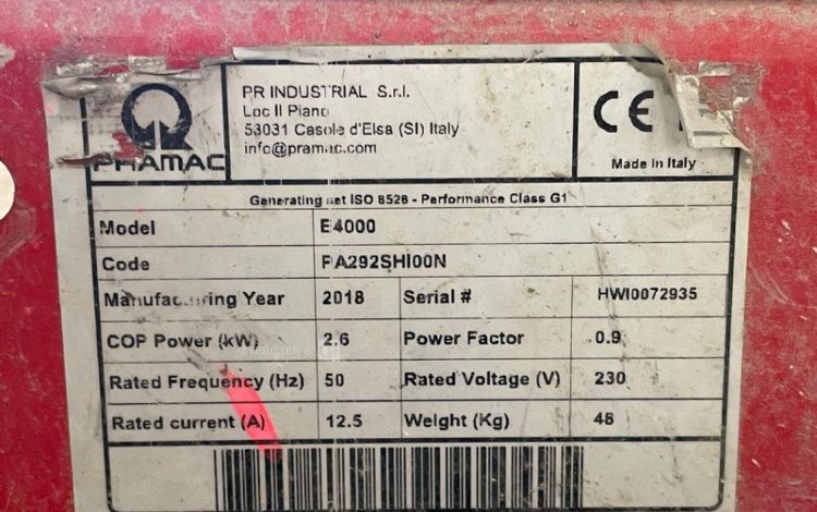 PRAMAC E4000  48MAM42026