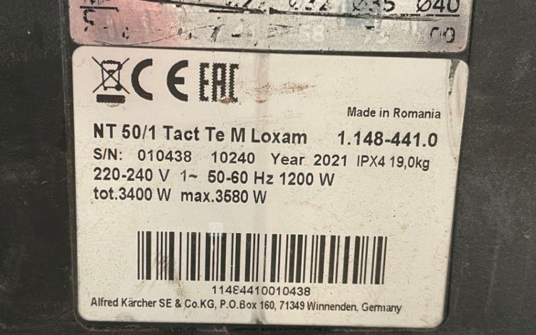 KARCHER NT 50/1 TACT TE M  74MAM42026