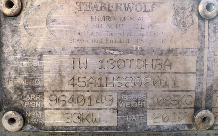 TIMBERWOLF TW 190TDHBA  BRO010086