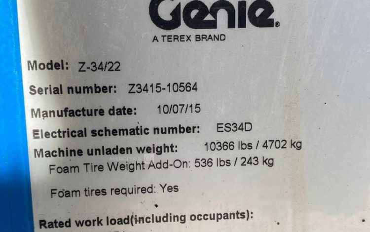 GENIE Z-34/22 IC – 4WD  A12DVGQ099
