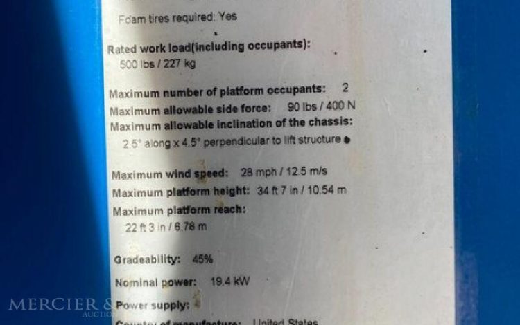 GENIE Z-34/22 IC – 4WD  A12DVGQ099