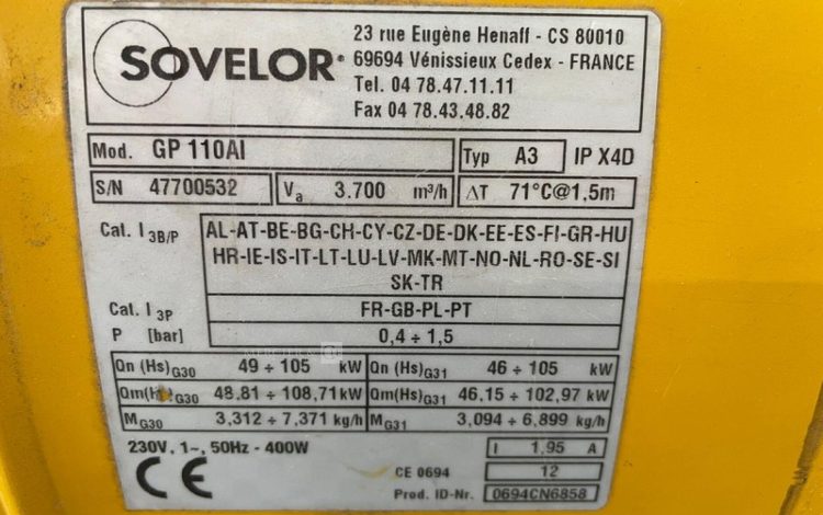 SOVELOR GP110AI  CHG010113